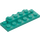 LEGO Mørk turkis Plate 2 x 6 x 0.7 med 4 Knotter på Side (72132 / 87609)