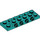 LEGO Turquoise foncé assiette 2 x 6 x 0.7 avec 4 Goujons sur Côté (72132 / 87609)