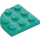 LEGO Donker turquoise Plaat 3 x 3 Rond Hoek (30357)