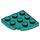 LEGO Donker Turquoise Plaat 3 x 3 Ronde Hoek (30357)