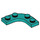 LEGO Donker Turquoise Plaat 3 x 3 Afgerond Hoek (68568)