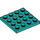 LEGO Donker turquoise Plaat 4 x 4 (3031)