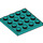 LEGO Donker Turquoise Plaat 4 x 4 (3031)