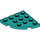 LEGO Dark Turquoise Plate 4 x 4 Round Corner (30565)