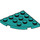 LEGO Donker Turquoise Plaat 4 x 4 Ronde Hoek (30565)