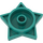 LEGO Dark Turquoise Plate 4 x 4 x 0.7 Round Star (39611)