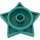 LEGO Turquoise foncé assiette 4 x 4 x 0.7 Rond Star (39611)