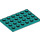 LEGO Donker turquoise Plaat 4 x 6 (3032)