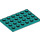 LEGO Donker Turquoise Plaat 4 x 6 (3032)