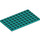 LEGO Turquoise foncé assiette 6 x 10 (3033)