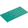 LEGO Donker turquoise Plaat 6 x 12 (3028)