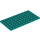 LEGO Donker turquoise Plaat 6 x 12 (3028)