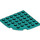 LEGO Donker Turquoise Plaat 6 x 6 Ronde Hoek (6003)
