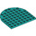 LEGO Donker Turquoise Plaat 8 x 8 Ronde Halve Cirkel (41948)