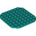 LEGO Donker turquoise Plaat 8 x 8 Rond met Afgeronde hoeken (65140)