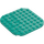 LEGO Donker turquoise Plaat 8 x 8 Rond met Afgeronde hoeken (65140)