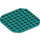 LEGO Turquoise foncé assiette 8 x 8 Rond avec Coins arrondis (65140)