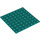 LEGO Donker turquoise Plaat 8 x 8 met Adhesive (80319)