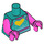 LEGO Turquoise foncé Poppy Minifig Torse (973 / 76382)