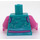 LEGO Turquoise foncé Poppy Minifig Torse (973 / 76382)