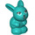 LEGO Turquoise Foncé lapin avec Yeux turquoises (72584 / 77305)