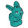 LEGO Turquoise foncé lapin avec Yeux turquoises (72584 / 77305)