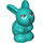 LEGO Donker Turquoise Konijn met Turkoois Ogen (72584 / 77305)