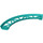 LEGO Dark Turquoise Rail 13 x 13 Curved with Edges (25061)