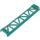 LEGO Dark Turquoise Rail 2 x 16 with 3.2 Shaft (25059)