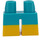 LEGO Dark Turquoise Short Legs with Yellow Shoes (37679 / 41879)