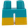 LEGO Turquoise foncé Court Jambes avec Jaune Shoes (37679 / 41879)