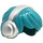 LEGO Dunkles Türkis Kurz Tousled Haar mit Silber Headphones (10651 / 50555)