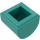 LEGO Turquoise foncé Pente 1 x 1 Incurvé (49307)
