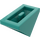 LEGO Donker Turquoise Helling 1 x 2 (45°) Drievoudig met Inside Bar (3048)