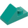 LEGO Dark Turquoise Slope 1 x 2 (45°) with Plate (15672 / 92946)