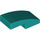 LEGO Dark Turquoise Slope 1 x 2 Curved (11477)