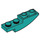 LEGO Donker turquoise Helling 1 x 4 Gebogen Omgekeerd (13547)