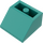 LEGO Donker Turquoise Helling 2 x 2 (45°) Omgekeerd met platte afstandsring eronder (3660)
