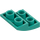 LEGO Donker turquoise Helling 2 x 2 x 0.7 Gebogen Omgekeerd (32803)