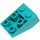 LEGO Donker turquoise Helling 2 x 3 (25°) Omgekeerd zonder verbindingen tussen noppen (3747)