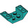 LEGO Donker Turquoise Helling 2 x 4 (45°) Dubbele Omgekeerd met Open Midden (4871)
