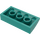 LEGO Donker turquoise Helling 2 x 4 Gebogen met buizen aan de onderzijde (88930)