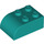 LEGO Donker turquoise Helling Steen 2 x 3 met Gebogen bovenkant (6215)