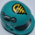 LEGO Dark Turquoise Technic Figure Crash Helmet with Yellow and Pipe (2715)