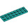 LEGO Donker turquoise Technic Plaat 2 x 8 met Gaten (3738)