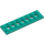 LEGO Mørk turkis Technic Plate 2 x 8 med Hull (3738)