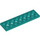 LEGO Donker Turquoise Technic Plaat 2 x 8 met Gaten (3738)