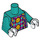 LEGO Dark Turquoise Terry Top Minifig Torso (973 / 76382)