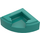 LEGO Turquoise foncé Tuile 1 x 1 Trimestre Cercle (25269 / 84411)