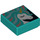 LEGO Turquoise foncé Tuile 1 x 1 avec Unicorn avec rainure (3070 / 48276)